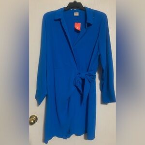 Intempo Turquoise Blue Wrap Dress NWT